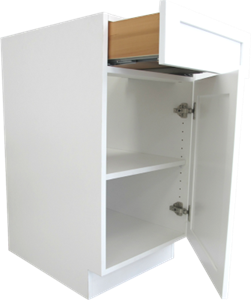 Frameless cabinet with visible construction