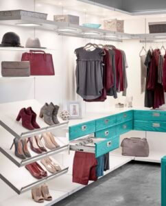 organized luxury walk-in closet