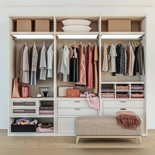 luxury walk-in closet with storage