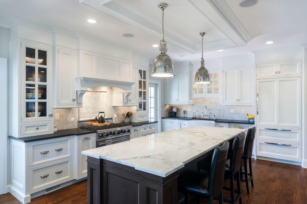 Marble countertop on island-2