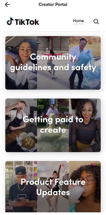 TikTok for Business Creator Portal 3