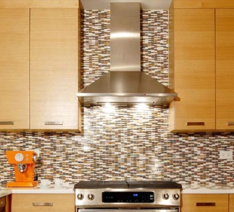 kitchen backsplash extended to ceiling