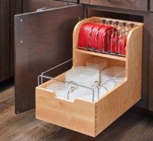 plastic containers and lids organizer