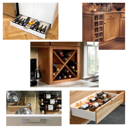 in-cabinet wine storage options