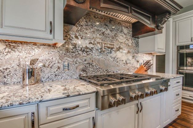 Countertop and backsplash match