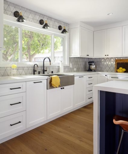 white continues as a popular kitchen cabinet finish color