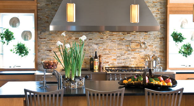 Kitchen with nature-inspired elements