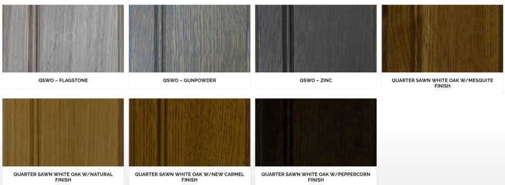 Quarter Sawn White Oak stains from Brighton Cabinetry
