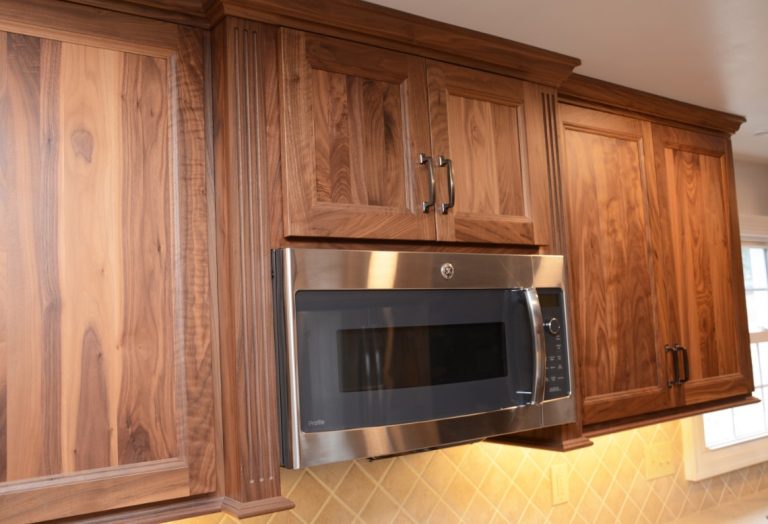 Walnut kitchen cabinets from Brighton Cabinetry