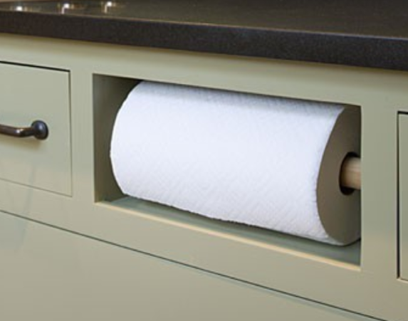 Built in paper towel holder photo from Houzz