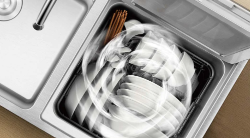 Sink dishwash combo in action FOTILE