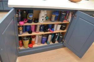 BRIGHTON CABINETRY WATER BOTTLE STORAGE ISLAND END