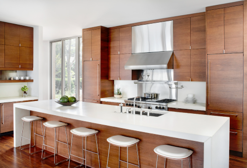 Modern cherry kitchen cabinets