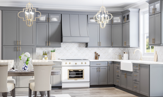 US Cabinet Depot Kitchen with Hood installed