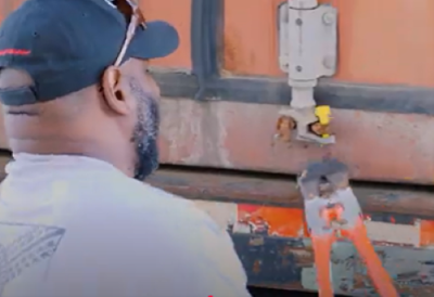 Opening shipping container of RTA kitchen cabinets