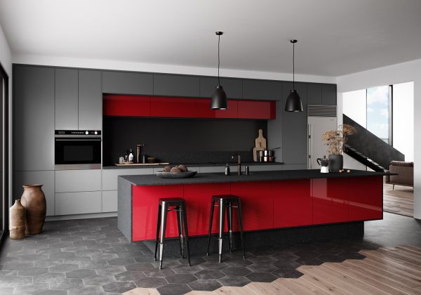 Frameless kitchen with components from Premier Eurocase