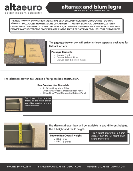 US Cabinet Depot Altamax with Legra drawer