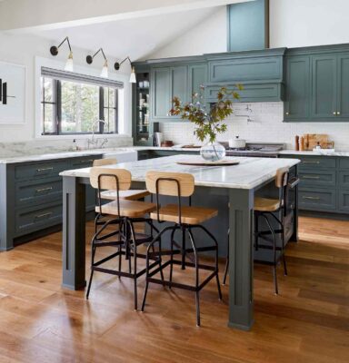 two-sided island seating