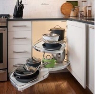 Corner Cabinet Storage Solution