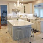 2 finishes in Brighton Custom Cabinetry Maple kitchen