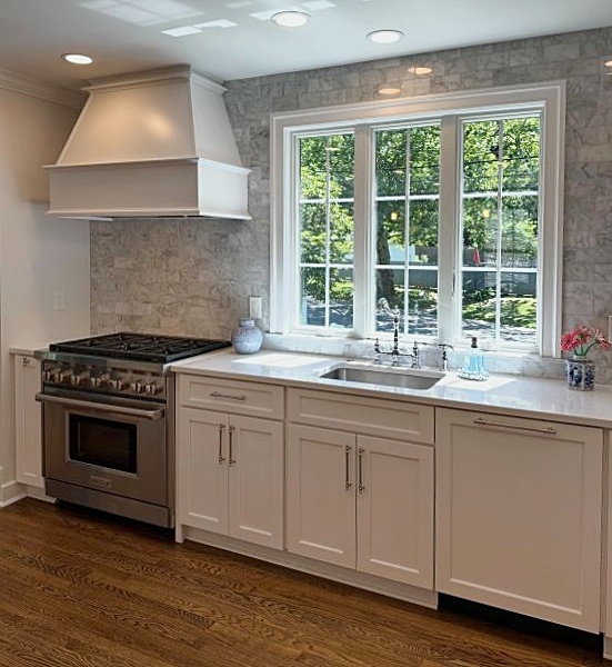 Integrity Cabinets in kitchen with finished dishwasher panel