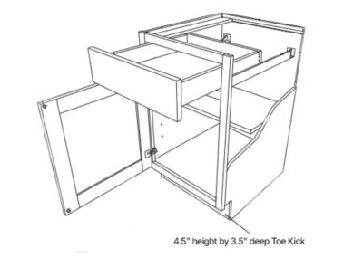 toe kick in cabinet illustration