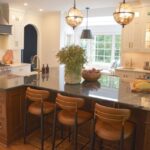 Central island in Brighton custom kitchen
