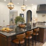 Custom Cherry island in kitchen featuring Brighton Cabinetry