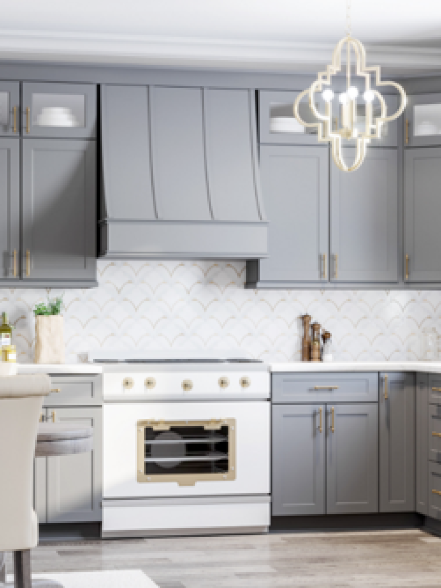 US Cabinet Depot Kitchen with Hood installed